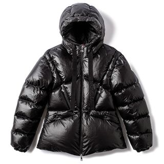 モンクレール(MONCLER)のモンクレール MONCLER ダウン レディース ショート Seine ロゴリボン キルティング ダウンジャケット フーデッドジャケット 2023年秋冬新作 0931A00052 5972C 999(ダウンジャケット)