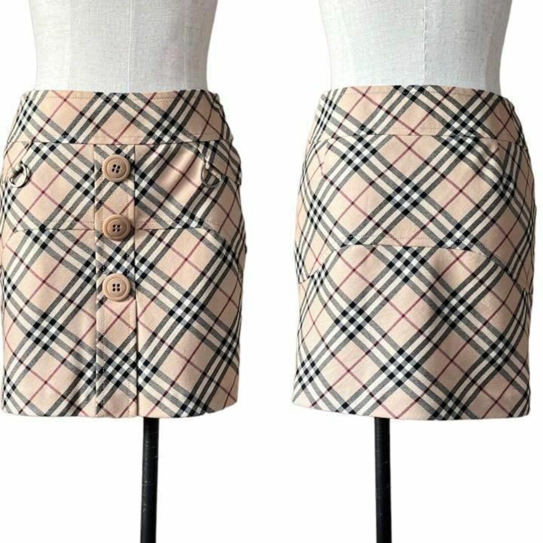 BURBERRY BLUE LABEL(バーバリーブルーレーベル)のバーバリーブルーレーベル ノバチェック 台形スカート レディースのスカート(ミニスカート)の商品写真