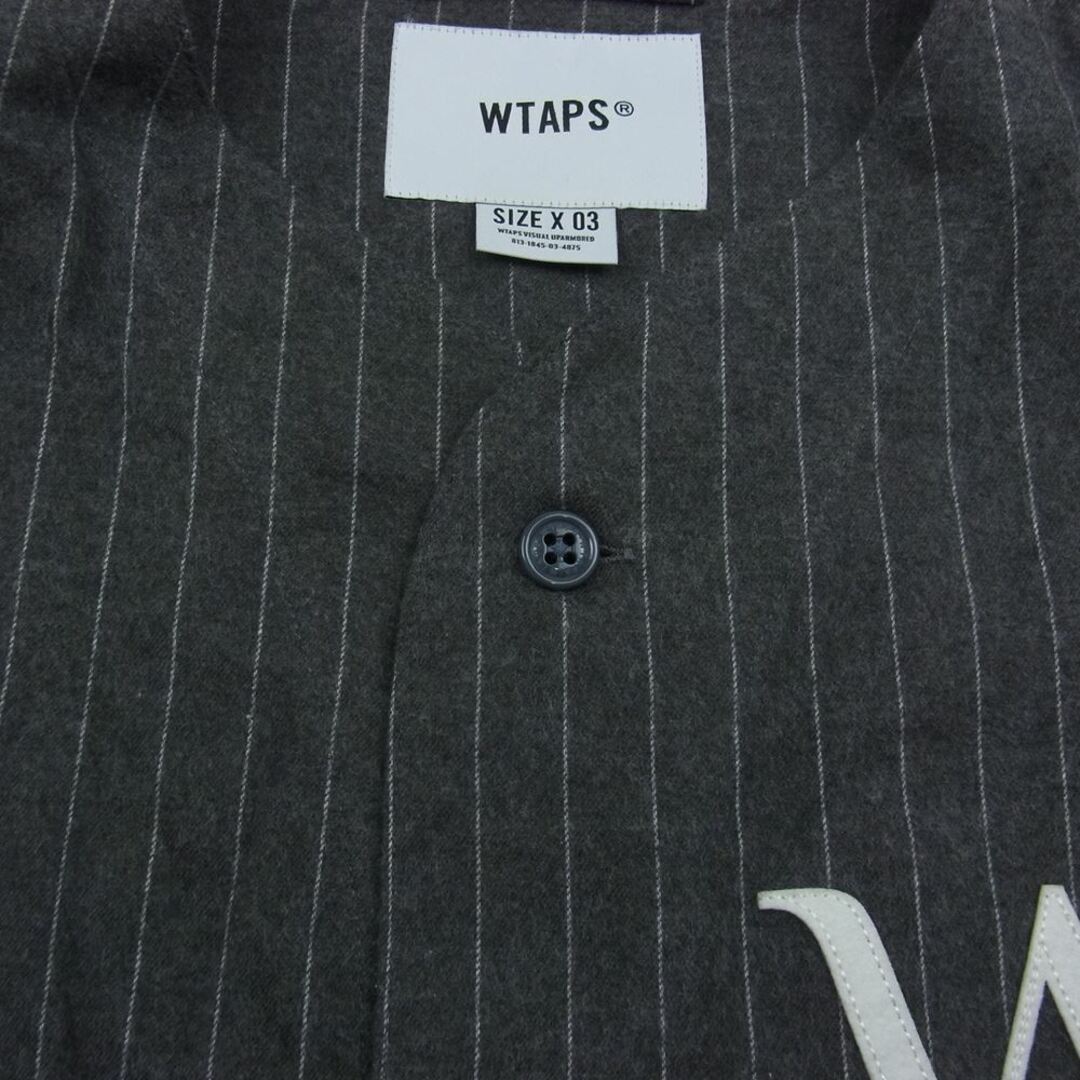 LEAGUE LS COTTON. FLANNEL. STRIPE GRAY L