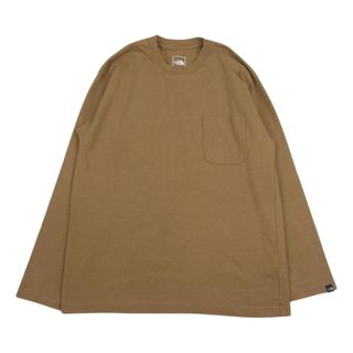 ザノースフェイス(THE NORTH FACE)のTHE NORTH FACE ノースフェイス Ｔシャツ NT32244 L/S HEAVY COTTON TEE ヘビーコットン Tシャツ ロングスリーブ ロンT 長袖 ブラウン系 S【中古】(シャツ)