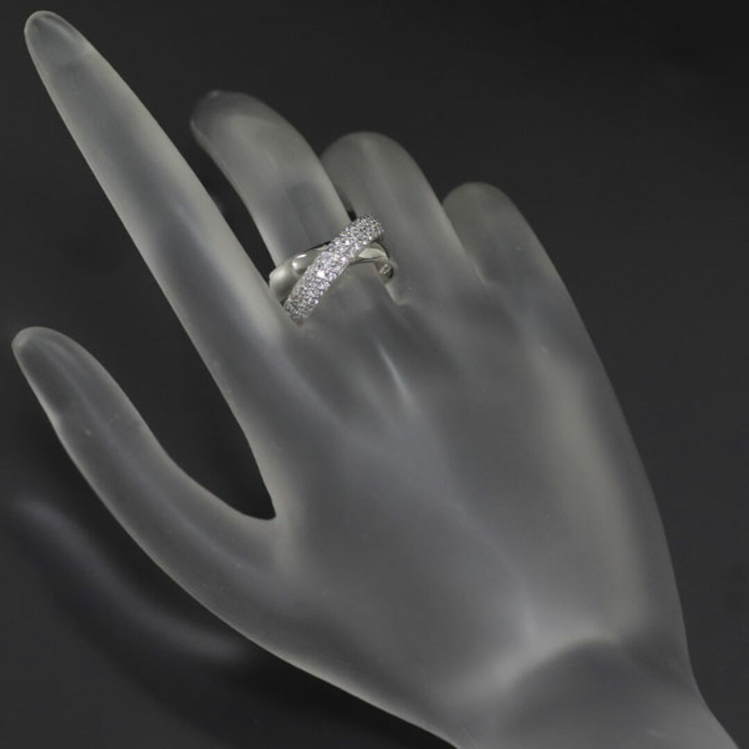 ポンテヴェキオ K18WG ダイヤモンド リング 0.50ct パヴェ-