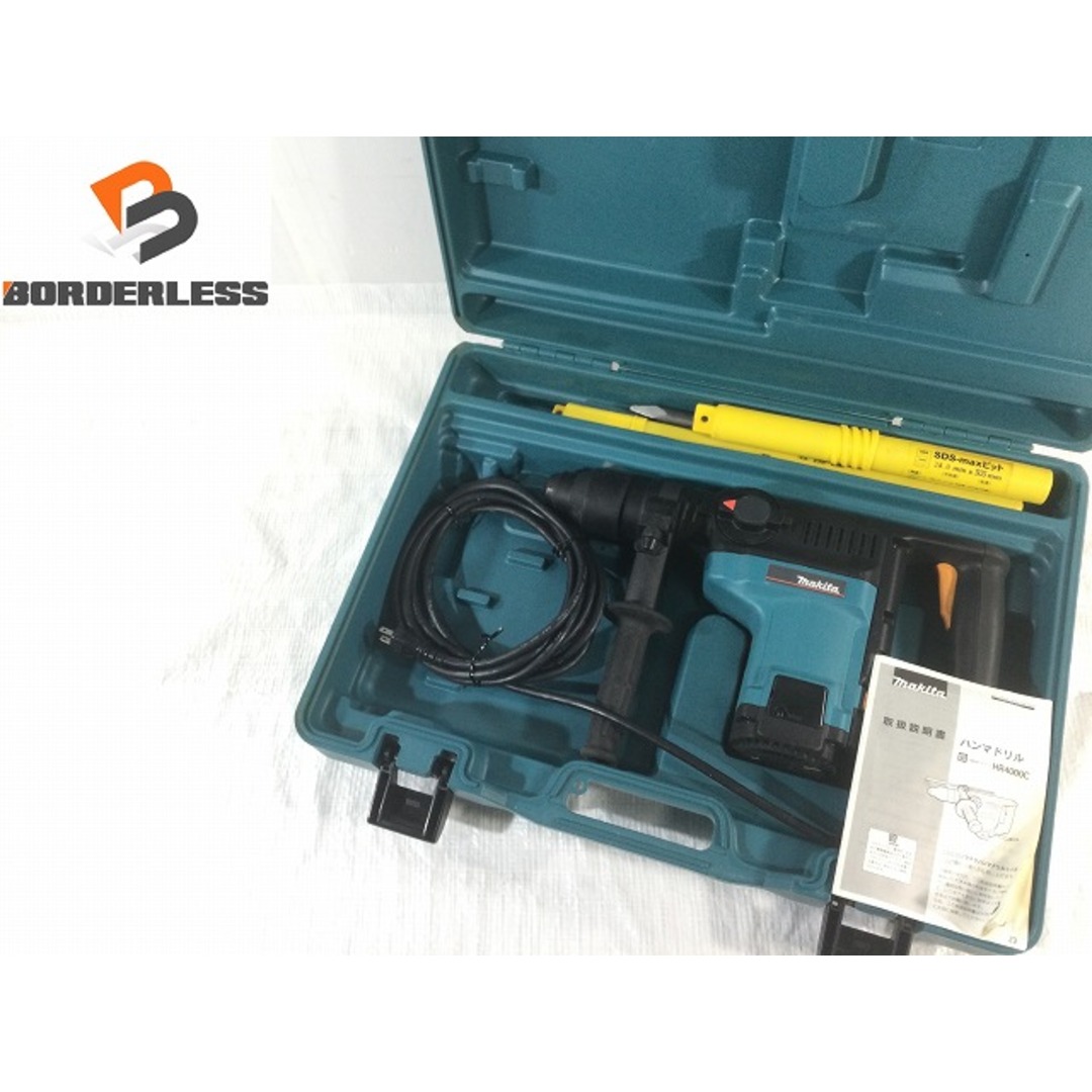 工具☆比較的綺麗☆ makita マキタ 40mm ハンマドリル HR4000C SDSプラスシャンク ハンマードリル 穴あけ ハツリ ビットおまけ 78371