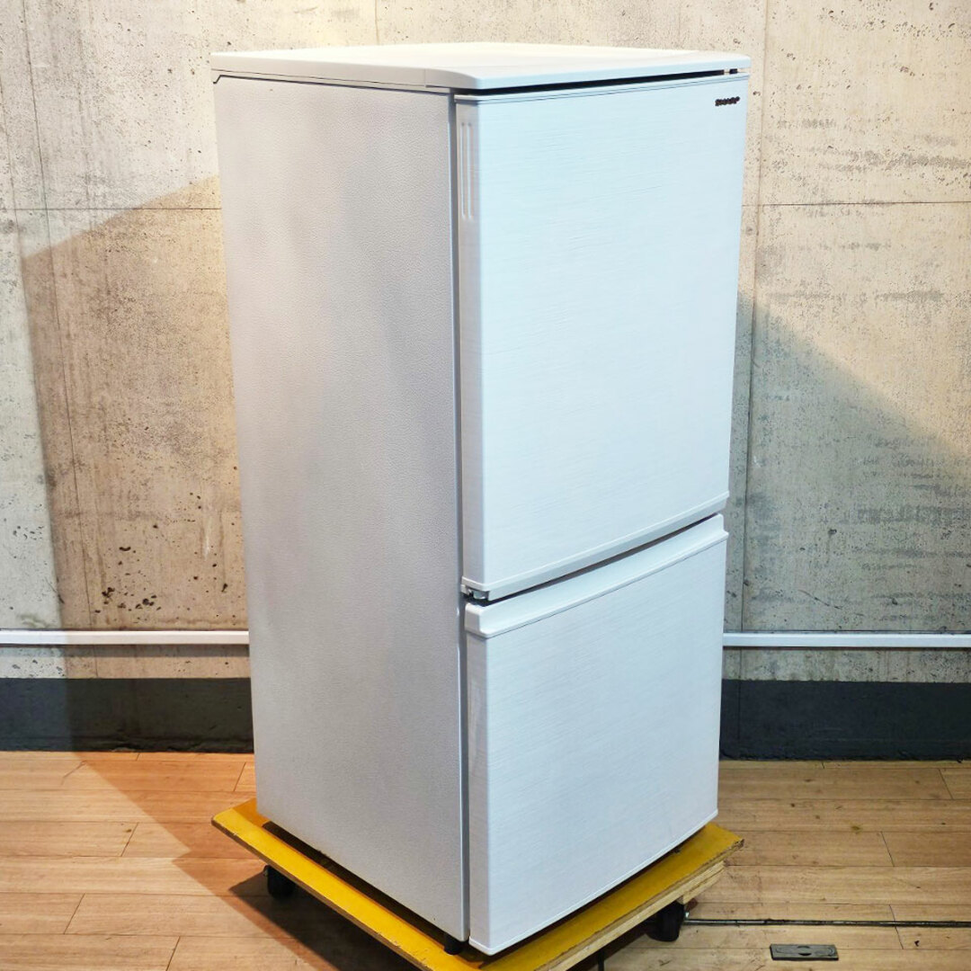 【関東送料無料】2018年製 シャープ 2ドア冷蔵庫 SJ-D14E-W/137L/つけかえどっちもドア/C1867