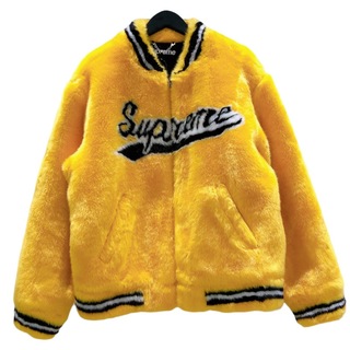 Supreme Faux Fur Varsity Jacket 黄 M