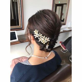 へアアクセサリー 髪飾り ヘッドドレス かんざし 花(ヘアピン)