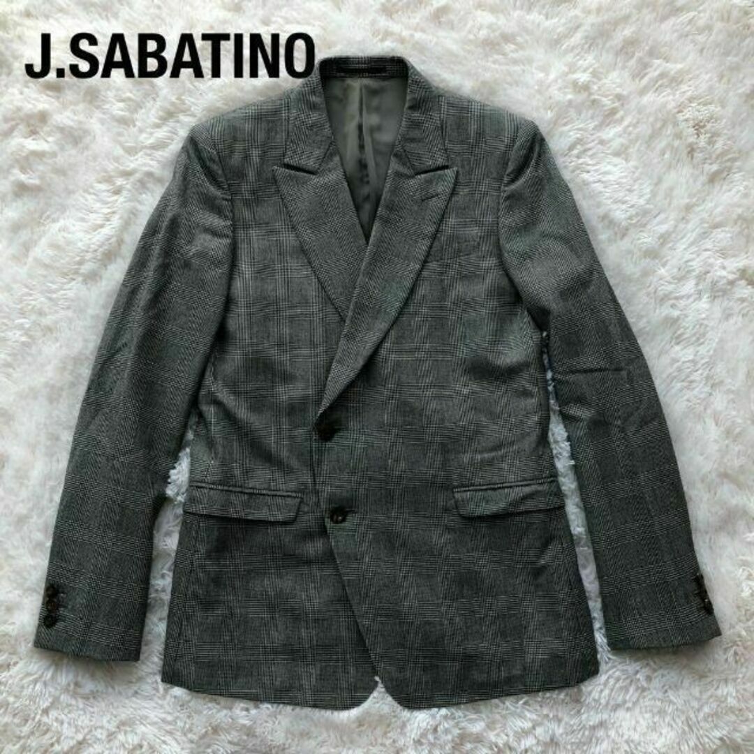 J.SABATINO千鳥格子 ダブルテーラードジャケット チェック-