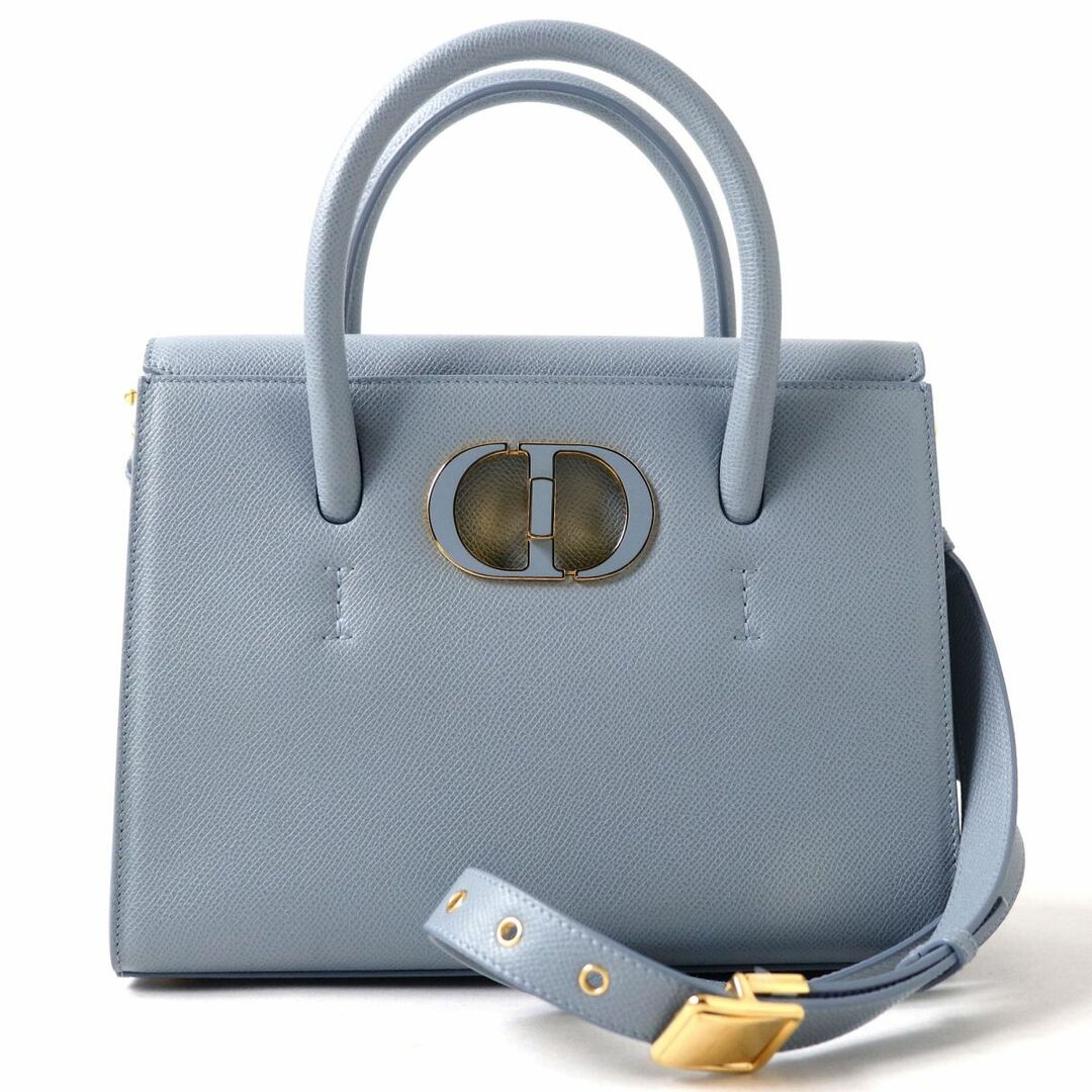 美品◇Christian Dior クリスチャンディオール M9321 UMBA ミディアム 30モンテーニュ 2way ショルダーバッグ ハンドバッグ ブルー系 伊製