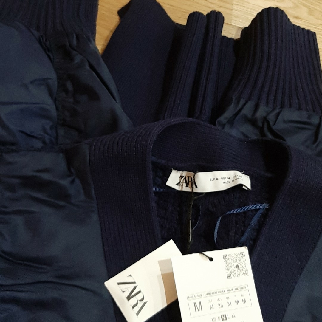 ZARA コントラスト ニット カーディガン M 今期 正規品 完売品-