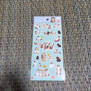 セリア(Seria)のモフサンド  mofusand  フラットシール　ブルー(キャラクターグッズ)