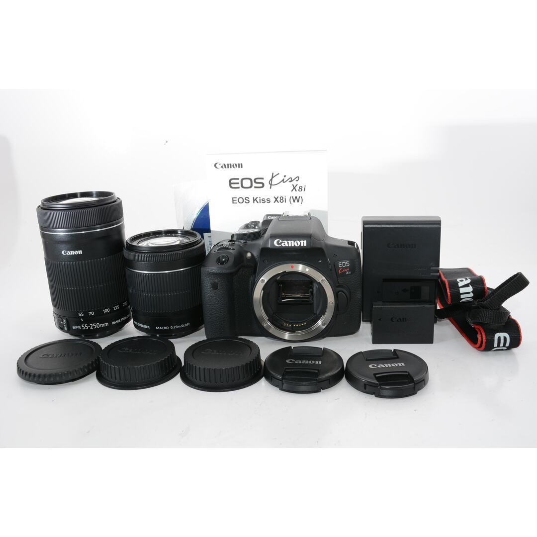 外観特上級】Canon デジタル一眼レフカメラ EOS Kiss X8i ダブルズーム