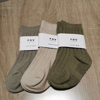 フォブ(FOV)のFOV socks　靴下　無地　9cm～14cm(靴下/タイツ)