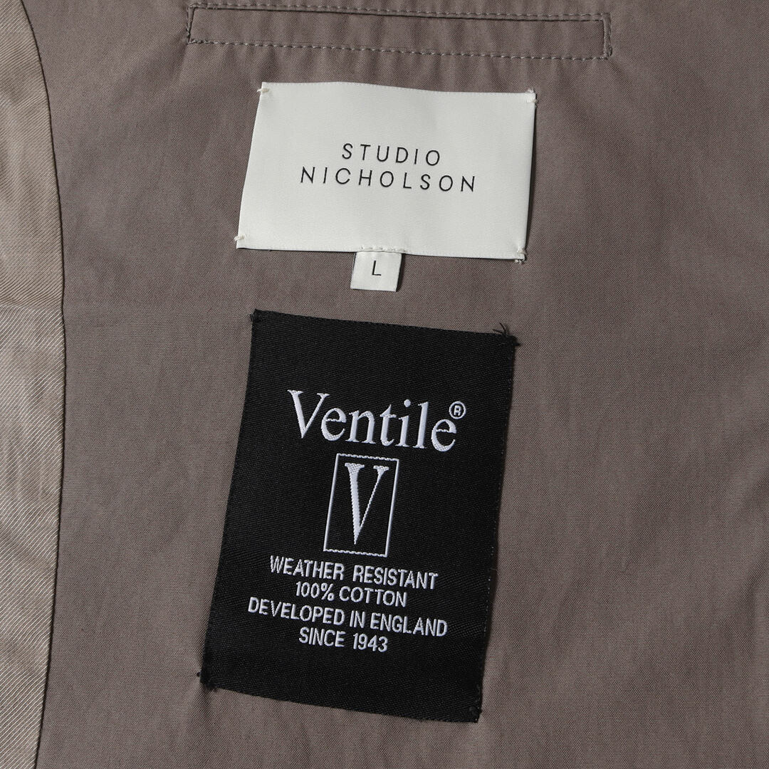 STUDIO NICHOLSON スタジオ ニコルソン コート サイズ:L ベンタイル コットン ギャバジン オーバーサイズ ステンカラー コート VENTILE MENS VOLUME GABARDINE SN-400 ベージュ系 イギリス製 アウター ジャケット ブルゾン【メンズ】