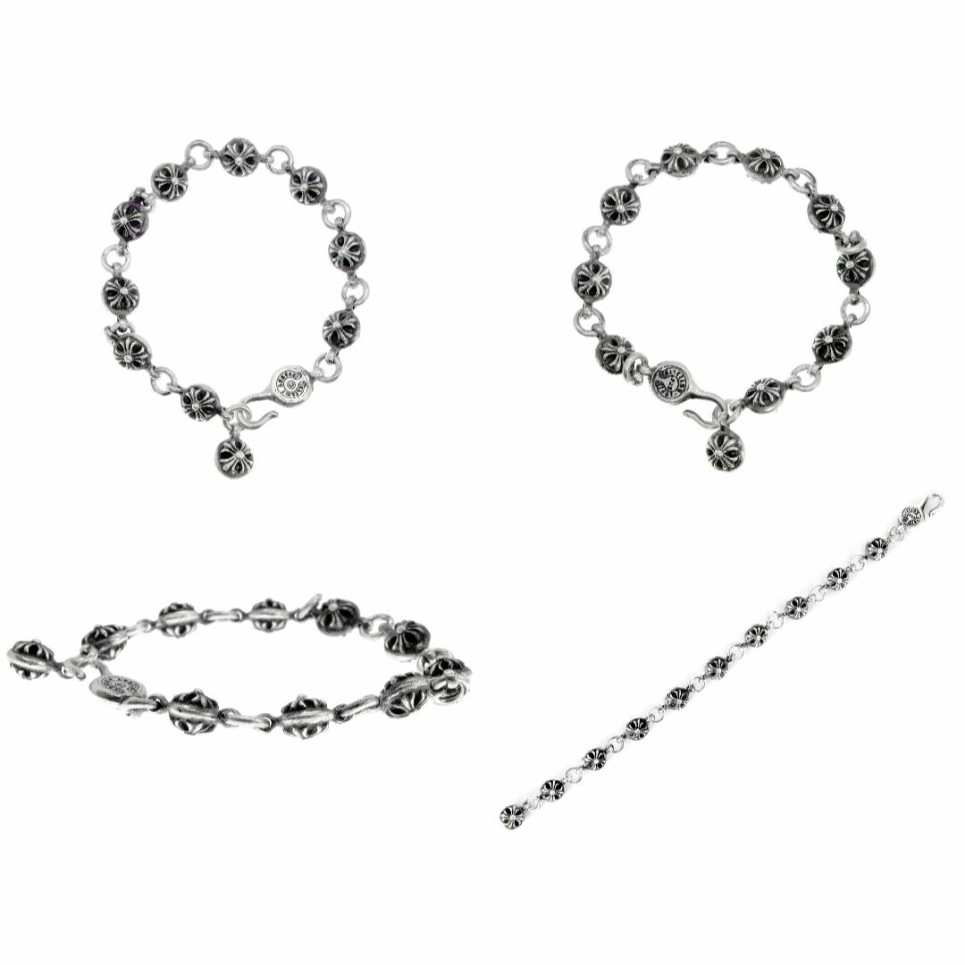 クロムハーツ CHROME HEARTS ■ 【 NO2 CRS BALL 】 クロスボール シルバー ブレスレット　29713 1