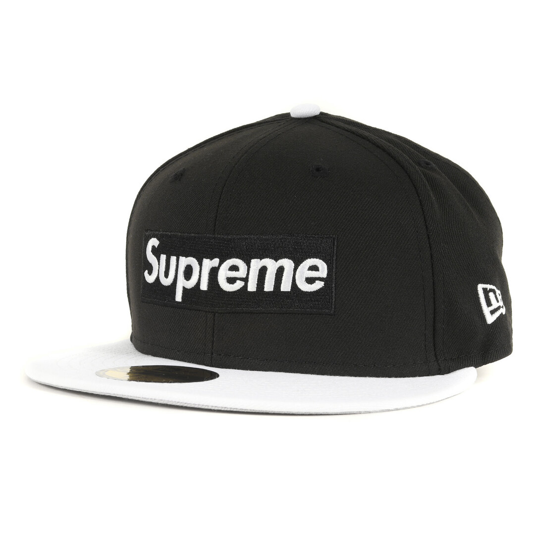 Supreme シュプリーム キャップ サイズ:7 3/8(58.7cm) 22SS NEW ERA ニューエラ 2トーン ボックスロゴ ベースボール キャップ 2-Tone Box Logo New Era ブラック ホワイト 黒白 帽子 コラボ 【メンズ】