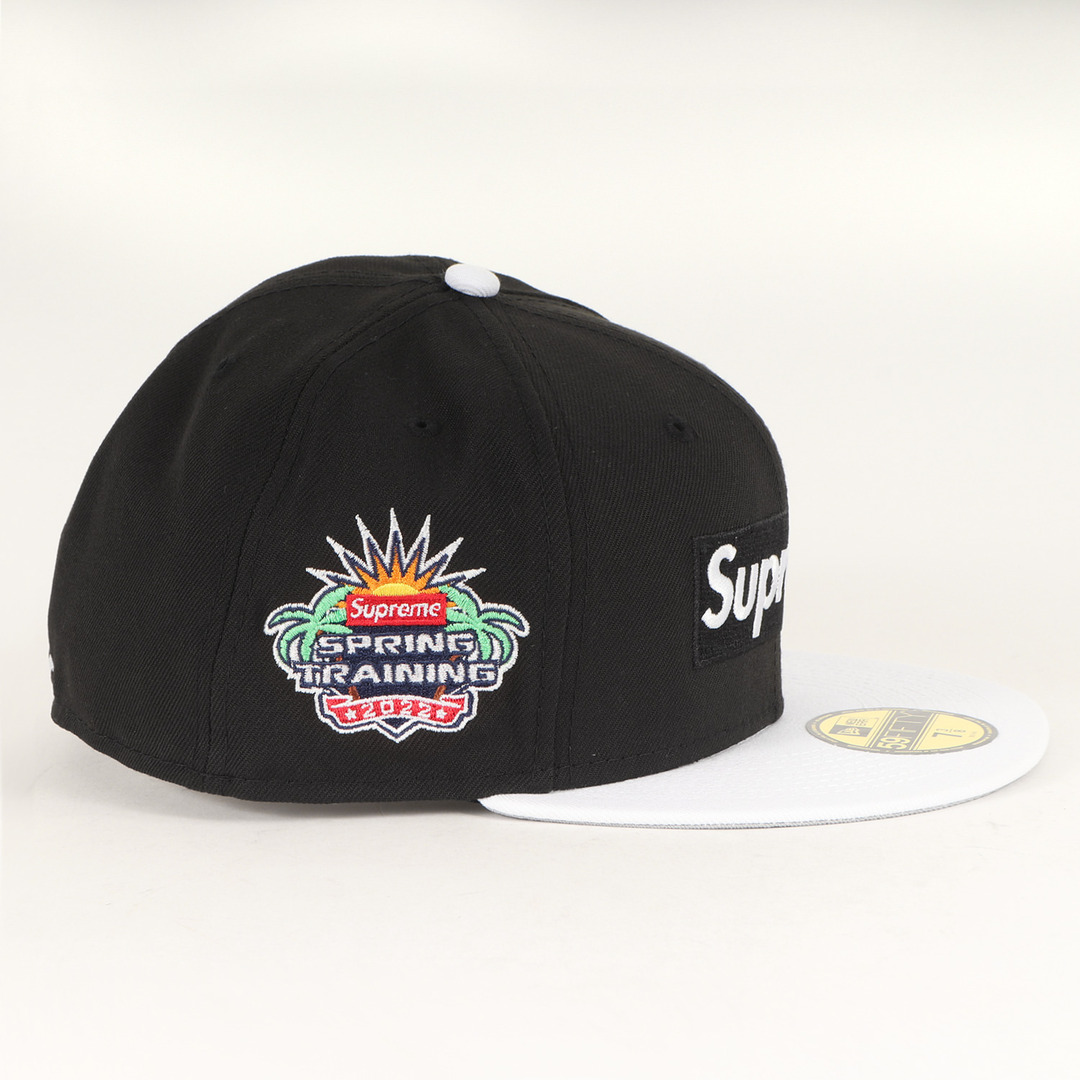 Supreme シュプリーム キャップ サイズ:7 3/8(58.7cm) 22SS NEW ERA ニューエラ 2トーン ボックスロゴ ベースボール キャップ 2-Tone Box Logo New Era ブラック ホワイト 黒白 帽子 コラボ 【メンズ】 3