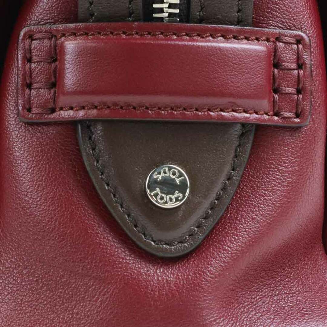 トッズ TOD’S ハンドバッグ ショルダーバッグ レザー レッド×ブラウン レディース 送料無料 r9774g 6