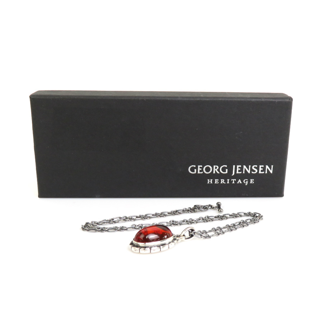 Georg Jensen(ジョージジェンセン)のジョージジェンセン Georg Jensen ネックレス 2001イヤーペンダント シルバー925/琥珀 オレンジ×シルバー ユニセックス 送料無料【中古】 r9796f レディースのアクセサリー(ネックレス)の商品写真