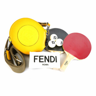 フェンディ(FENDI)のフェンディ FENDI  ラケットカバー 卓球セット レザー イエロー ユニセックス 送料無料【中古】 r9801g(その他)