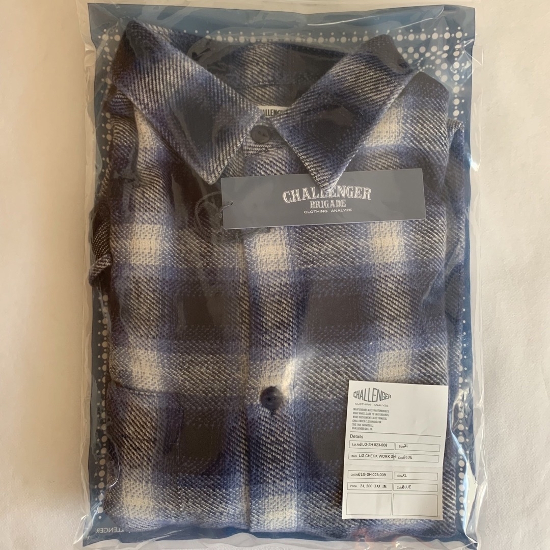 XL青【CHALLENGER】L/S CHECK SHRIT／新品未使用／送料込 5