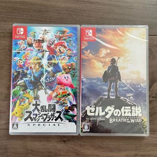 ニンテンドースイッチ(Nintendo Switch)の新品未開封 大乱闘スマッシュブラザーズ ゼルダの伝説 ブレスオブザワイルド(家庭用ゲームソフト)