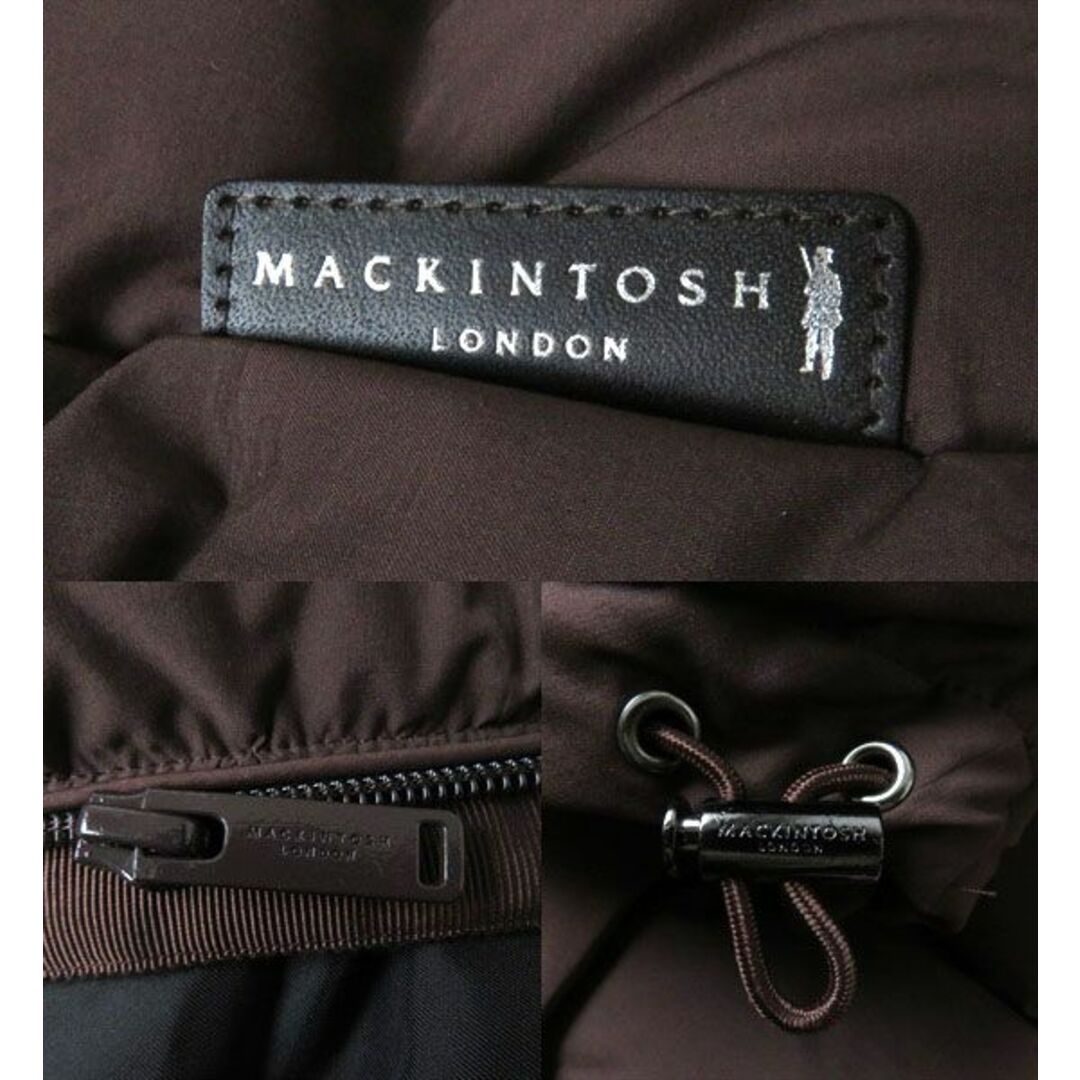 MACKINTOSH(マッキントッシュ)の未使用品★正規品 MACKINTOSH マッキントッシュ G7F12-816 フード付 ZIP UP ロングダウンコート ブラウン 46 大きめサイズ タグ付き レディースのジャケット/アウター(ダウンコート)の商品写真