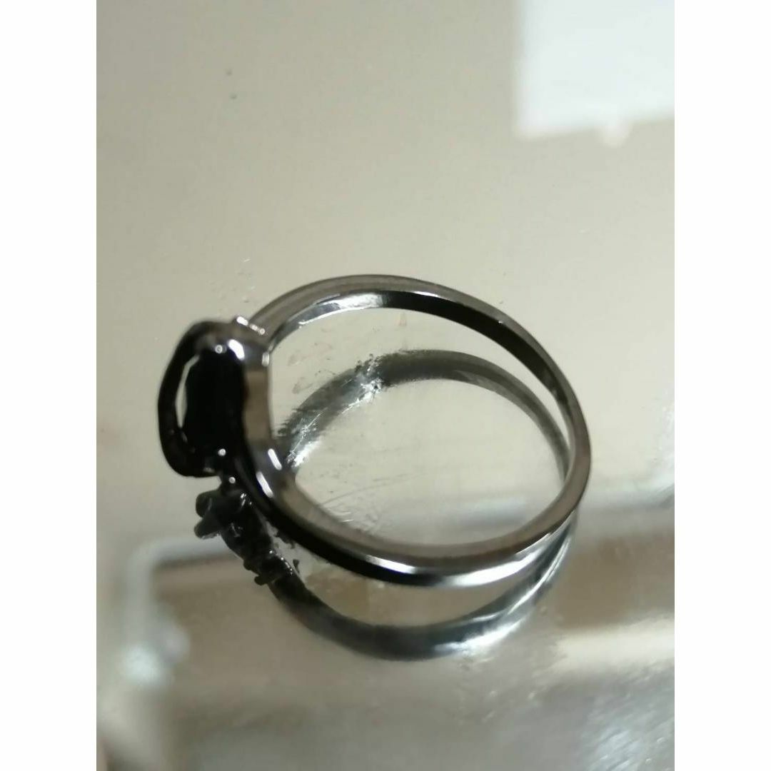 【SALE】リング レディース アクセサリー ブラック かわいい 指輪 22号 レディースのアクセサリー(リング(指輪))の商品写真