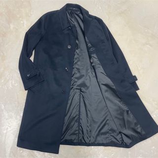 ★美品★ バレストリーノ カシミヤ100% ロングコート　LL(ステンカラーコート)