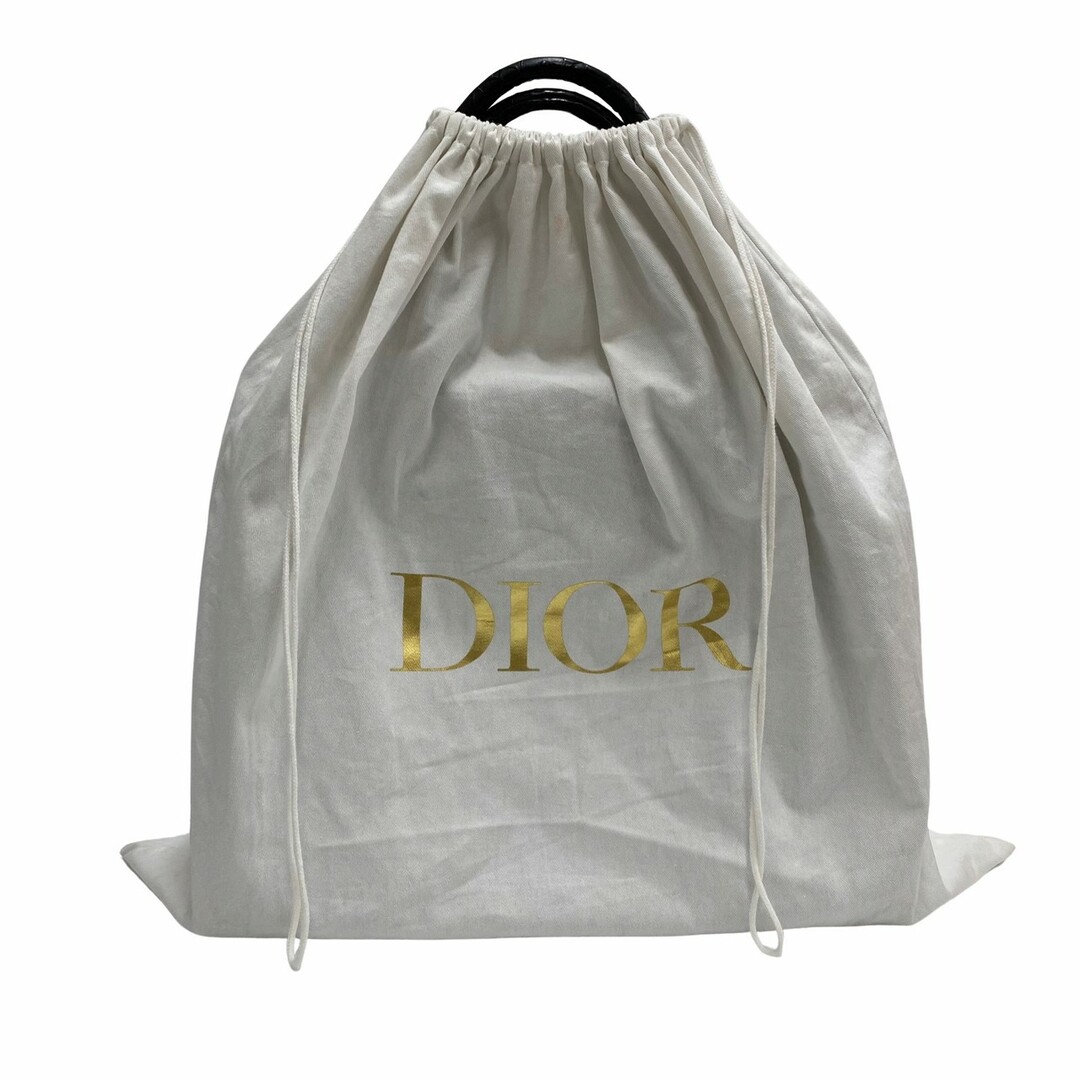 極 美品 保存袋付 Christian Dior ディオール ブックトート ロゴ レザー 本革 トートバッグ ハンドバッグ A4収納可能 ブラック 27821