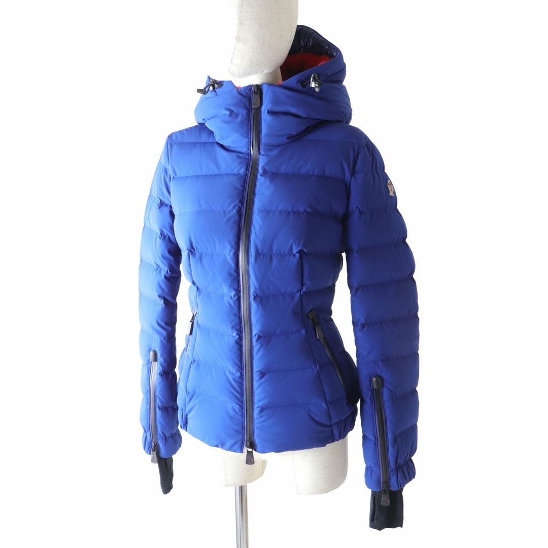 39cm袖丈極美品★正規品 MONCLER GRENOBLE モンクレール グルノーブル 19-20AW CHENA GIUBBOTTO ZIP UP フード付 ダウンジャケット 青×赤 0