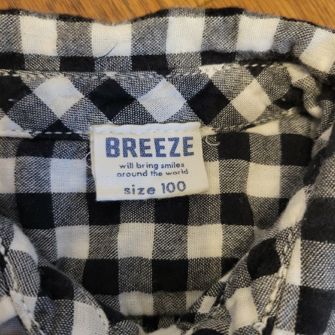 BREEZE(ブリーズ)のBREEZE ギンガムチェックシャツ２枚組（100cm） キッズ/ベビー/マタニティのキッズ服男の子用(90cm~)(ブラウス)の商品写真