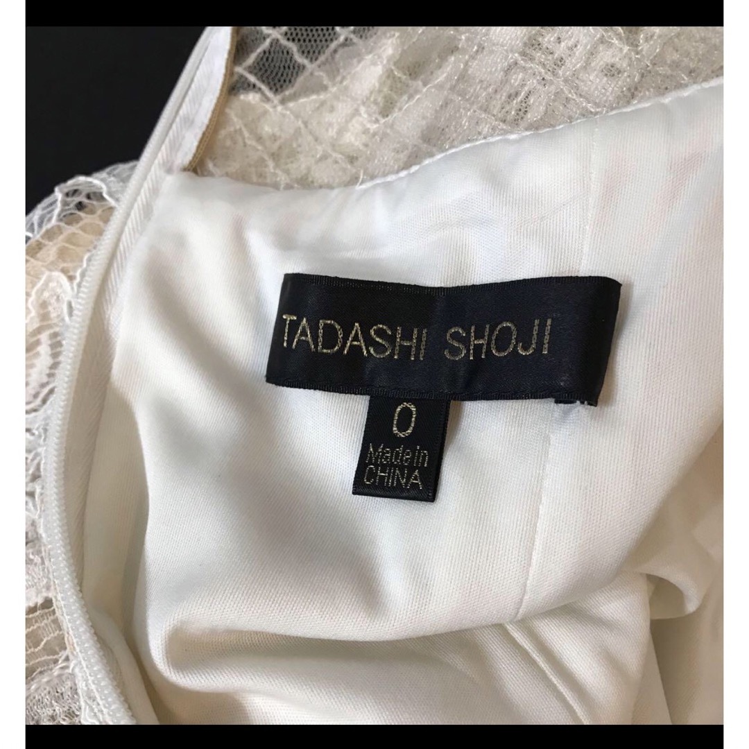 TADASHI SHOJI(タダシショウジ)の【極美品】レア タダシ  サイズ0 レースワンピース ドレス TADASHI 白 レディースのフォーマル/ドレス(ミディアムドレス)の商品写真