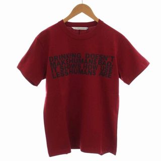 ジョンローレンスサリバン(JOHN LAWRENCE SULLIVAN)のJOHN LAWRENCE SULLIVAN ロゴプリント Ｔシャツ XS 赤(Tシャツ/カットソー(半袖/袖なし))