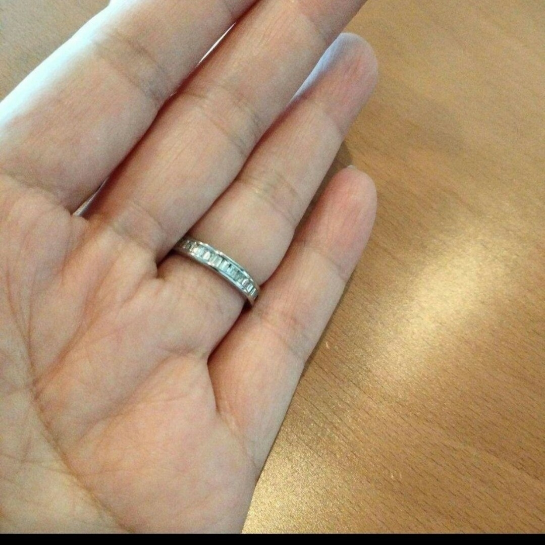 ✳PT900✳ 高品質 計1.2ct フルエタニティ 天然ダイヤリングの通販 by