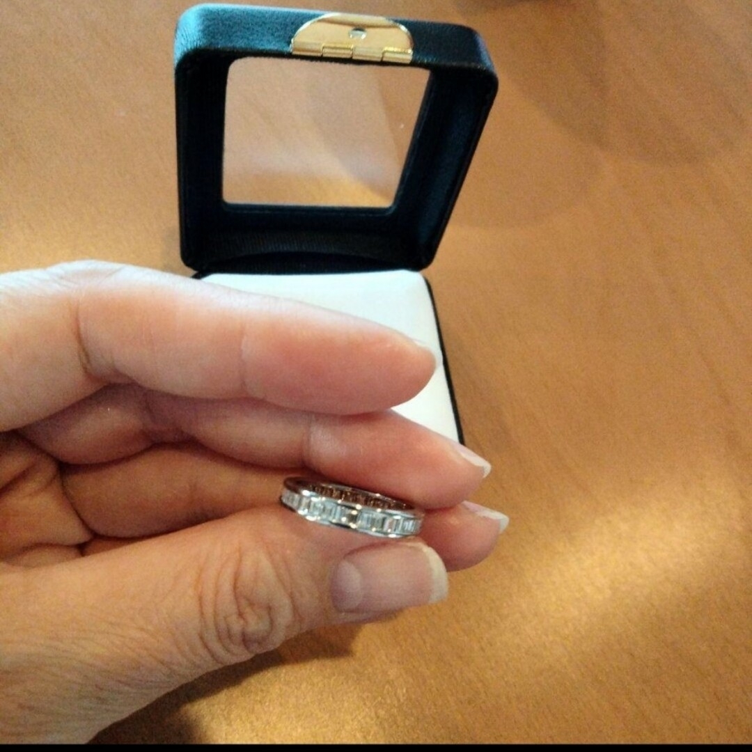 ✳PT900✳ 高品質 計1.2ct フルエタニティ 天然ダイヤリングの通販 by