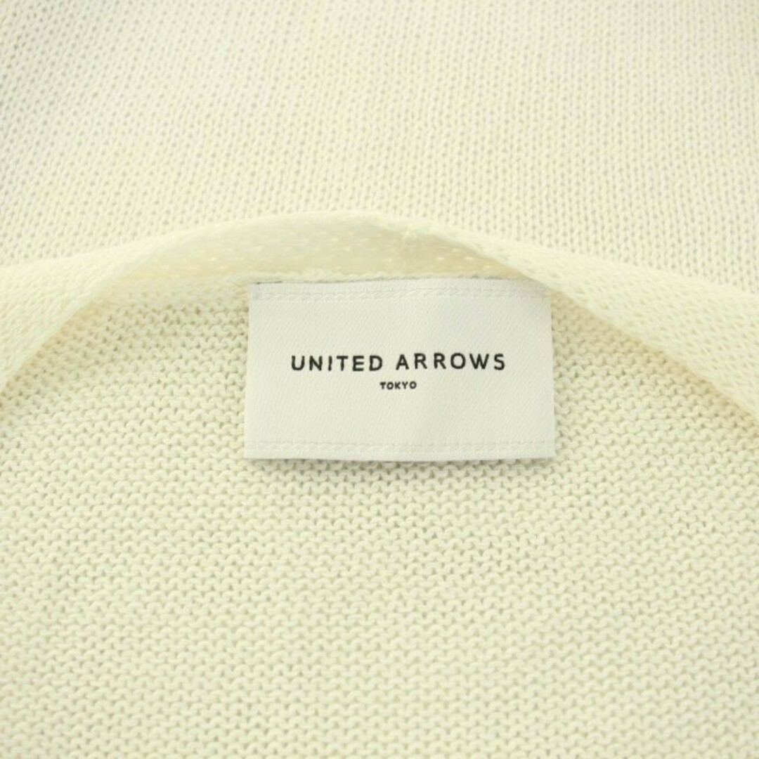 UNITED ARROWS(ユナイテッドアローズ)のユナイテッドアローズ カーディガン コットンニット ショート丈 S-M 白 レディースのトップス(カーディガン)の商品写真