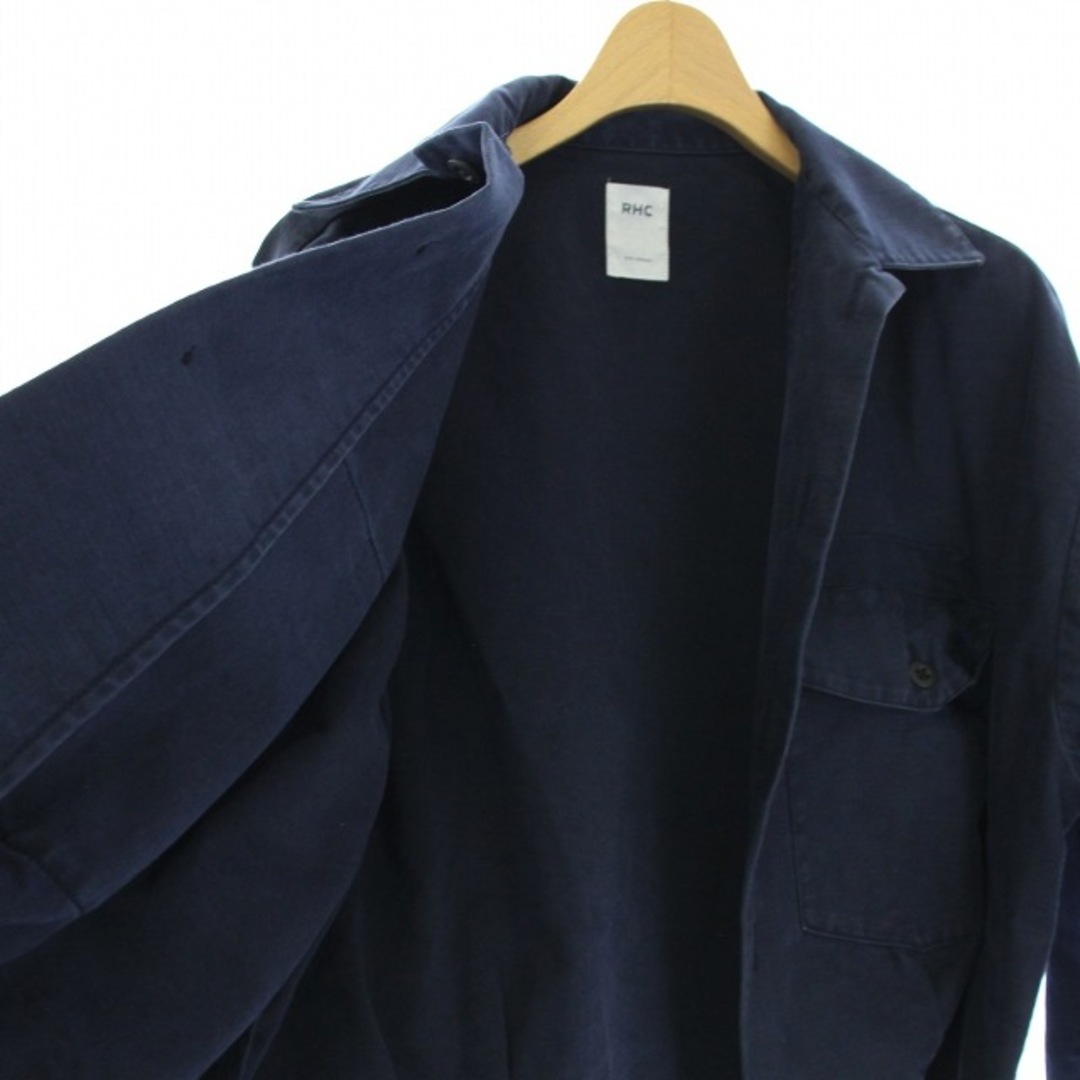 Ron Herman(ロンハーマン)のロンハーマン シャツジャケット カバーオール ショート丈 S 紺 レディースのジャケット/アウター(その他)の商品写真