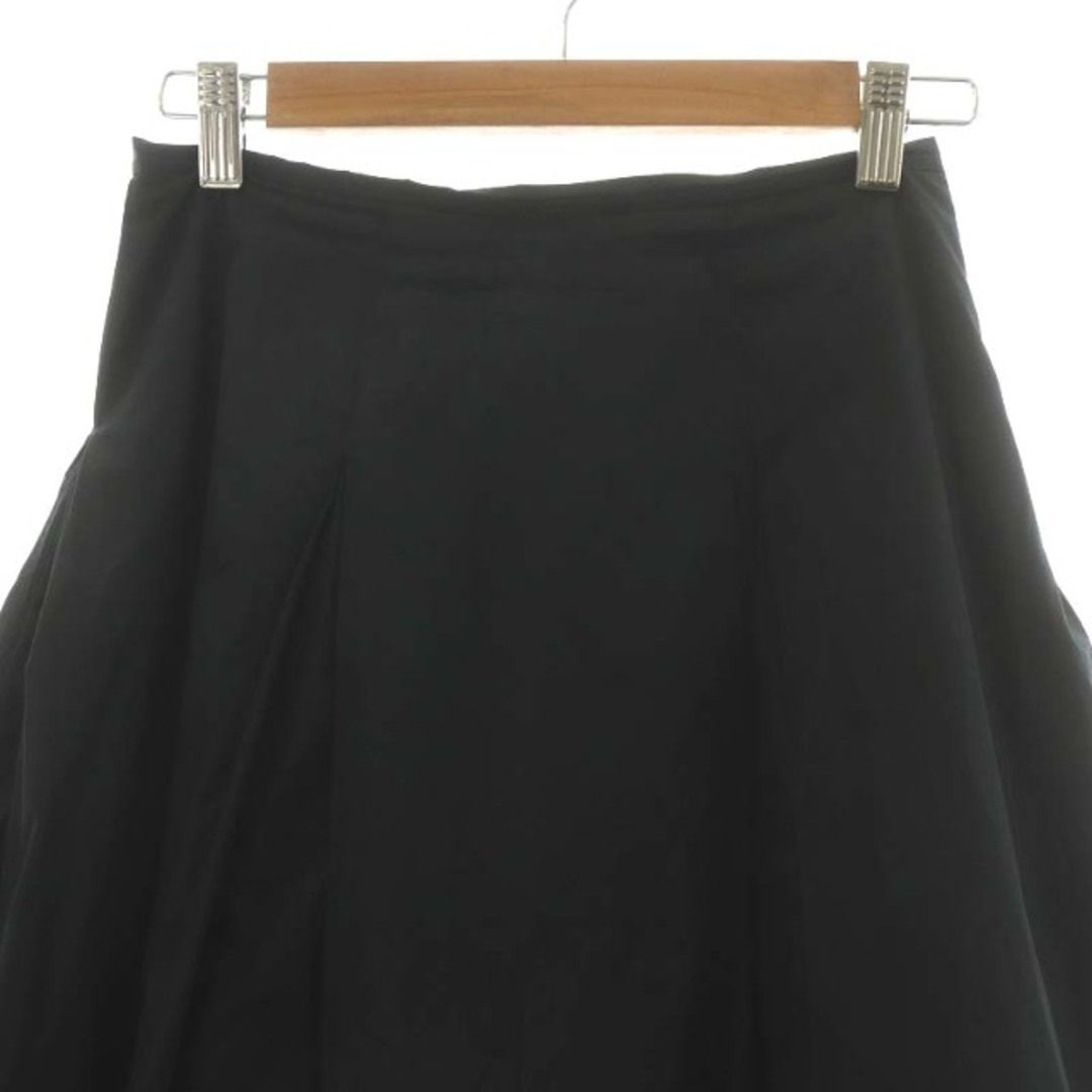 LANVIN en Bleu(ランバンオンブルー)のランバンオンブルー フレアスカート ミモレ ロング 黒 レディースのスカート(ロングスカート)の商品写真