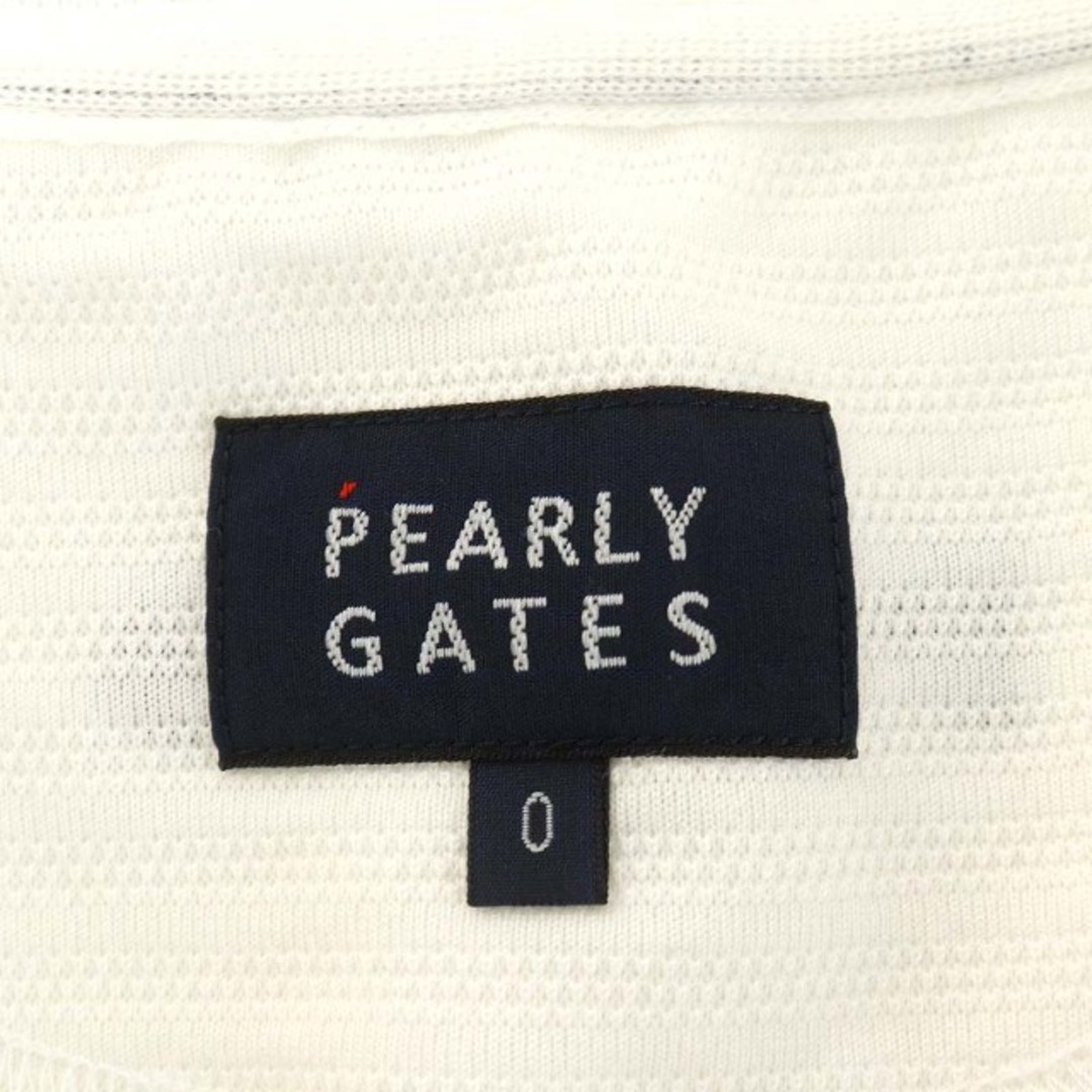 PEARLY GATES(パーリーゲイツ)のパーリーゲイツ 21SS ポロシャツ 半袖 刺繍 0 S 白 レディースのトップス(ポロシャツ)の商品写真