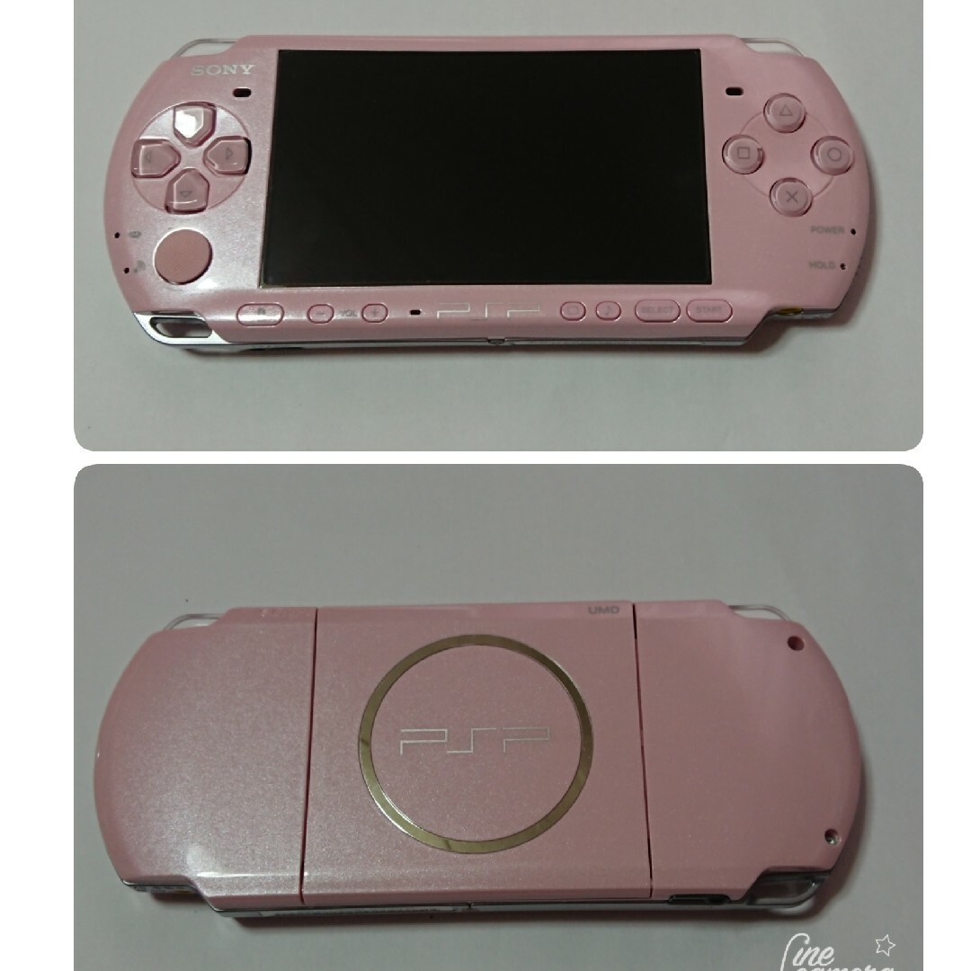 PlayStation Portable(プレイステーションポータブル)の【匿名】PSPJ-30019 ブロッサムピンク PSP3000 バリューパック エンタメ/ホビーのゲームソフト/ゲーム機本体(携帯用ゲーム機本体)の商品写真