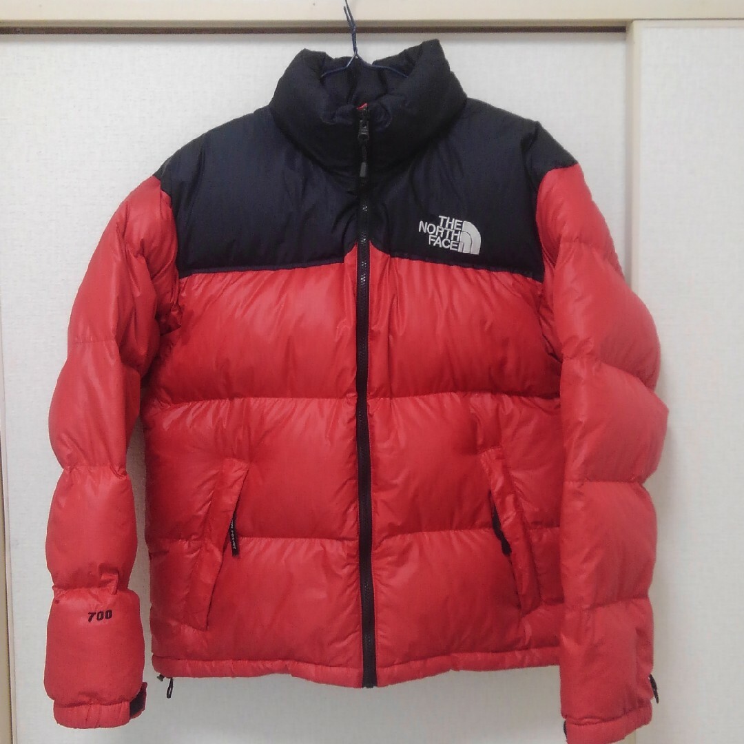 USA規格　ノースフェイス　ヌプシダウンジャケット　レッドM　700fillnorthface