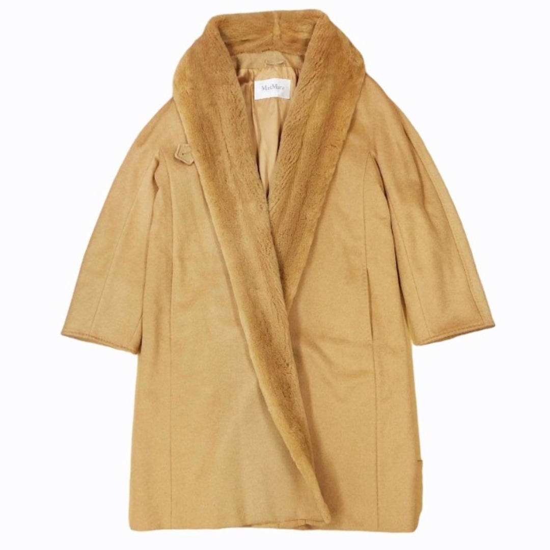 MAX MARA 白タグ 最高級 キャメル ミンクファー セーラーカラーコート985cmゆき丈