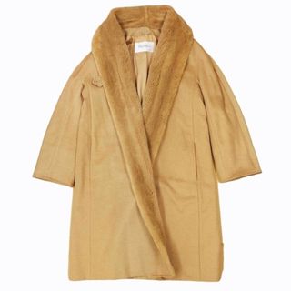 マックスマーラ(Max Mara)のMAX MARA 白タグ 最高級 キャメル ミンクファー セーラーカラーコート(毛皮/ファーコート)