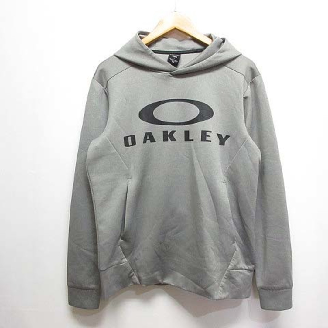 オークリー OAKLEY プルオーバー スウェット パーカー M グレー ロゴ