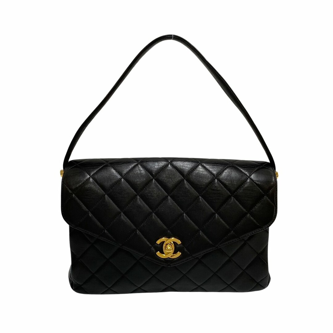 極 美品 カード シール有 4番台 CHANEL シャネル マトラッセ ラムスキン 本革 ハンドバッグ ミニ トートバッグ ブラック 黒 18335  | フリマアプリ ラクマ