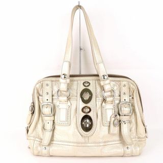 COACH - コーチ ショルダーバッグ メタリック レザー ターンロック
