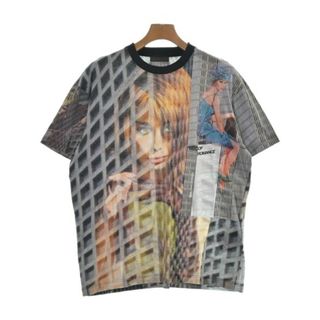 新品プラダPRADAクルーネック　レースTシャツ　白×イエロー#XXL