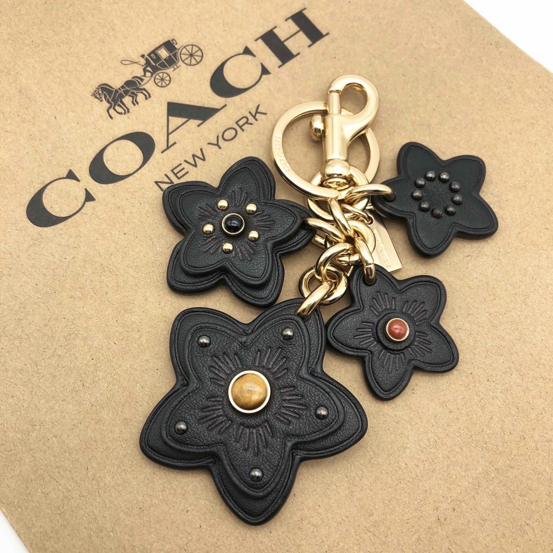 新作　新品　COACH　キーケース　花柄　フラワー