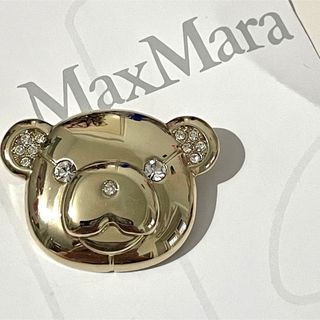 Max Mara 新品未使用　訳あり特価　テディベアフェイスブローチ　付属品なし