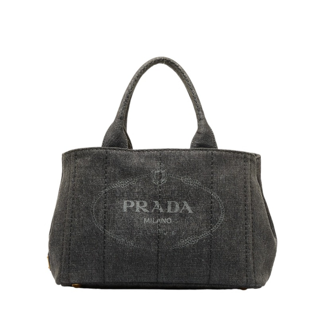 プラダ カナパ ミニ デニム ゴールド金具 ハンドバッグ ショルダーバッグ 2WAY B2439G キャンバス レディース PRADA 【222-21564】 プラダ カナパ ミニ デニム