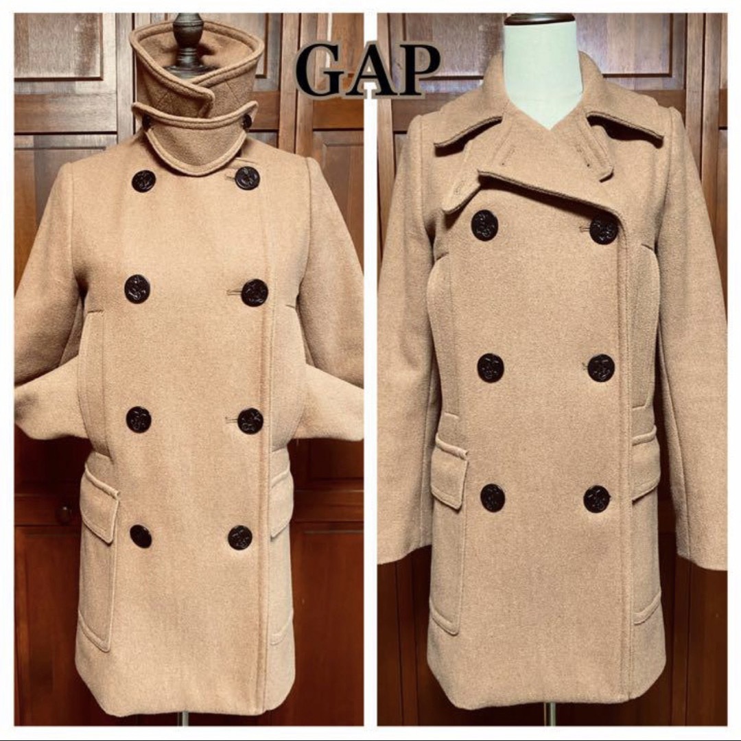 【美品】GAP ギャプ Pコート キャメル